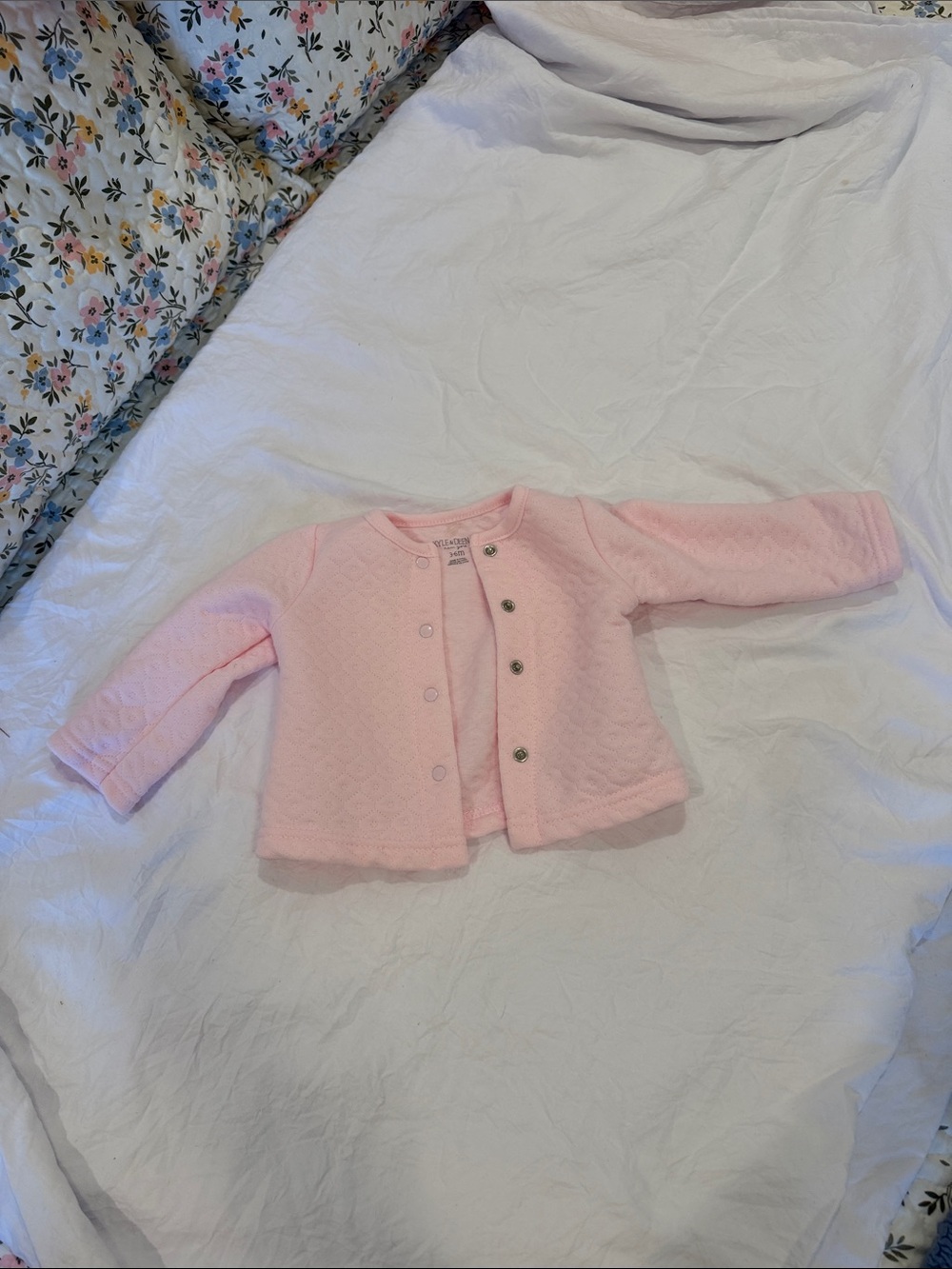 Soft Pink Quilted Baby Cardigan - Cozy Everyday Layer